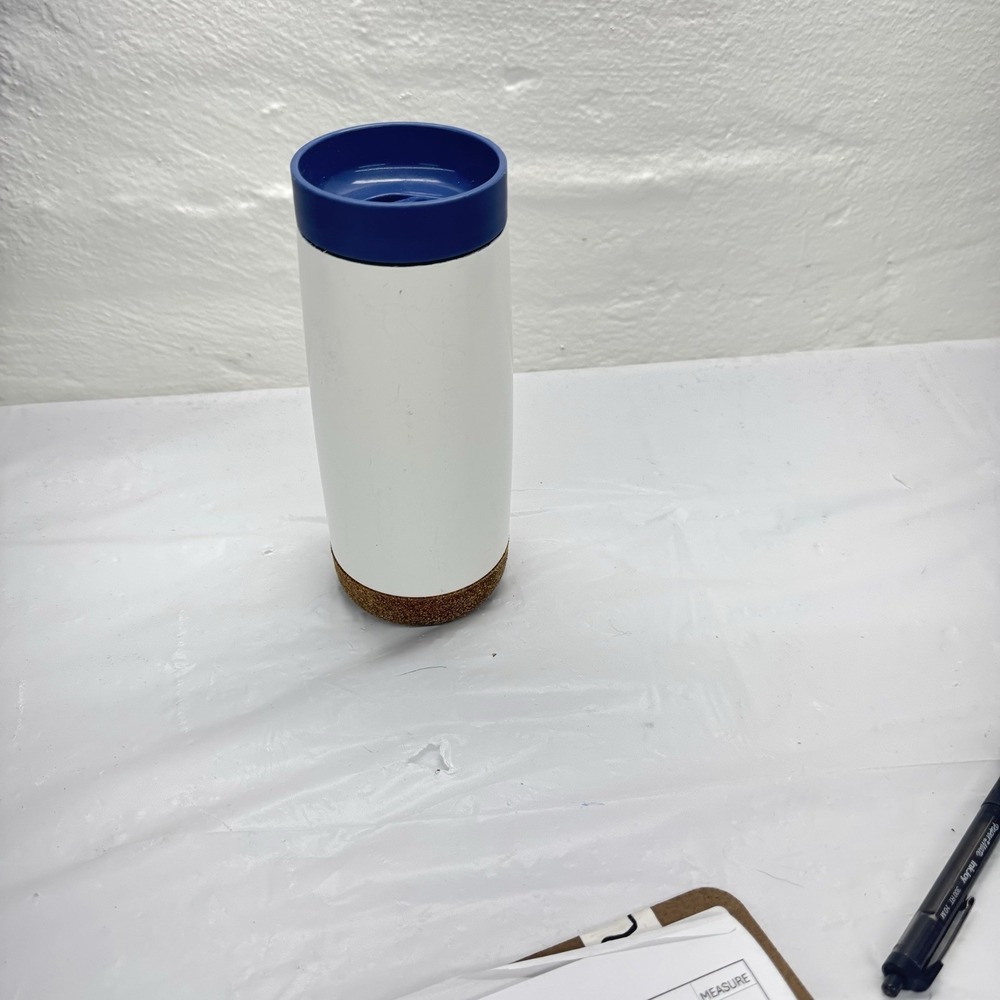 Ello 16oz Stainless Steel Travel Mug Teal Cork Base
